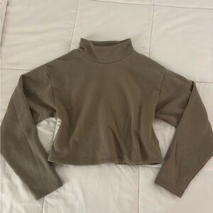 Women's olive green Turtleneck Top